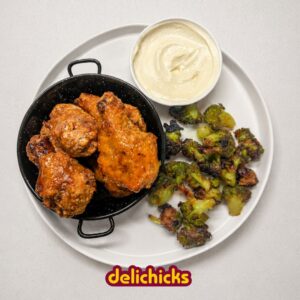 Colombinas apanadas y brócoli
